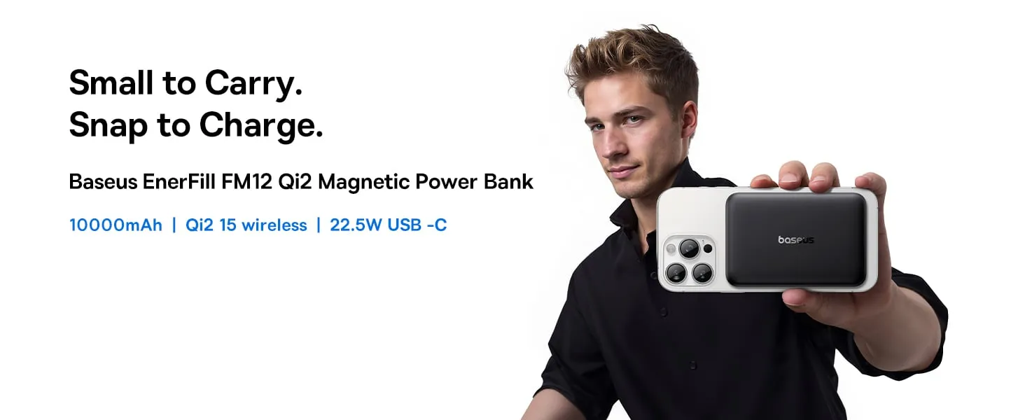 Pin dự phòng không dây Baseus EnerFill FM12 Qi2 10000mAh 22.5W - ảnh 1