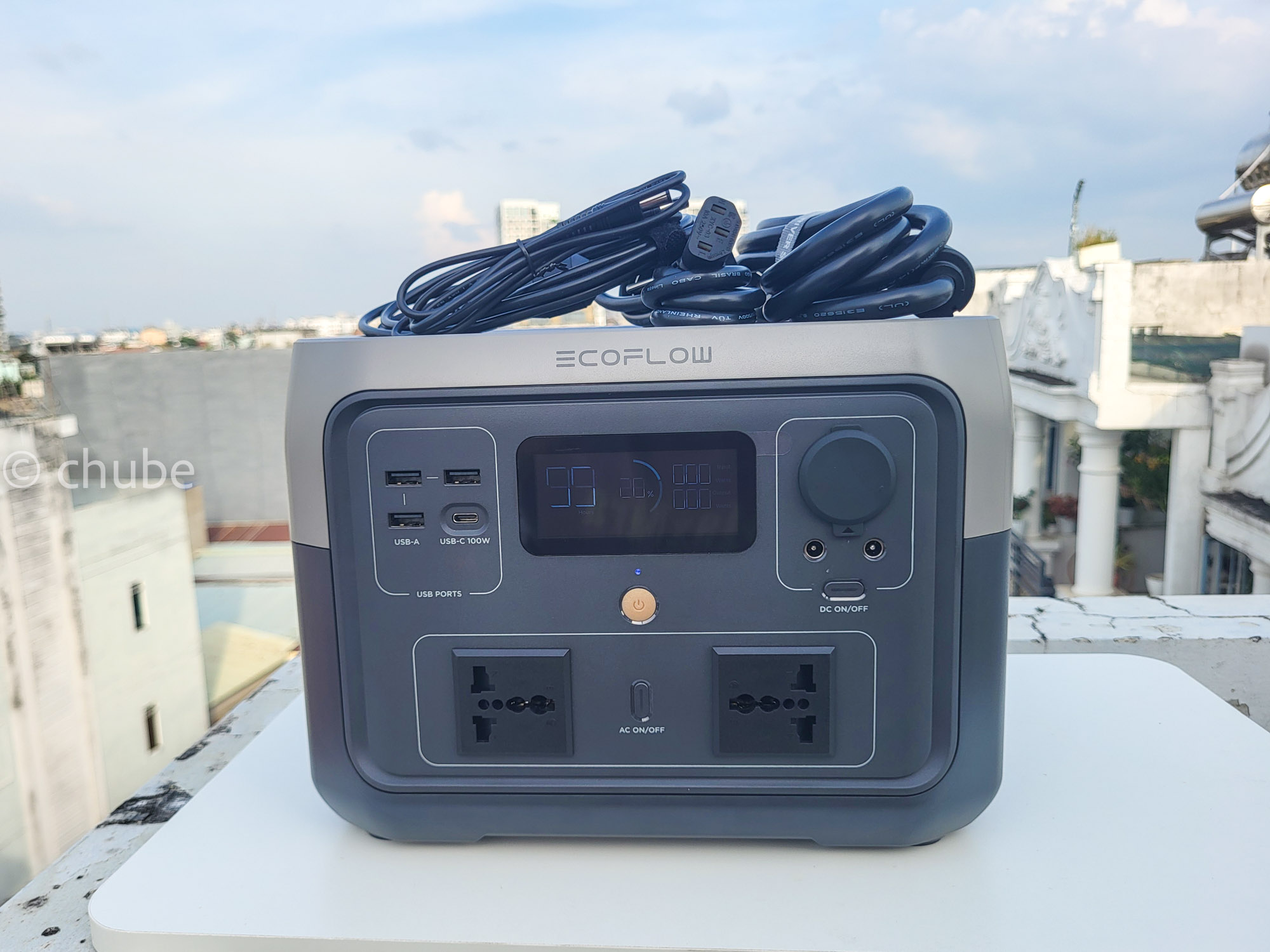 Trạm sạc dự phòng EcoFlow – góc chụp thực tế