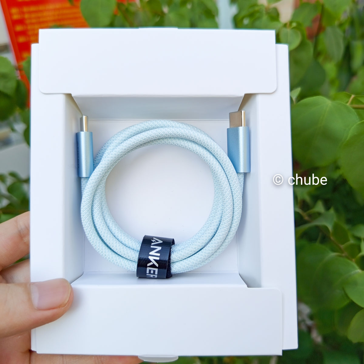 Cáp sạc Anker Zolo C to C màu xanh đồng bộ