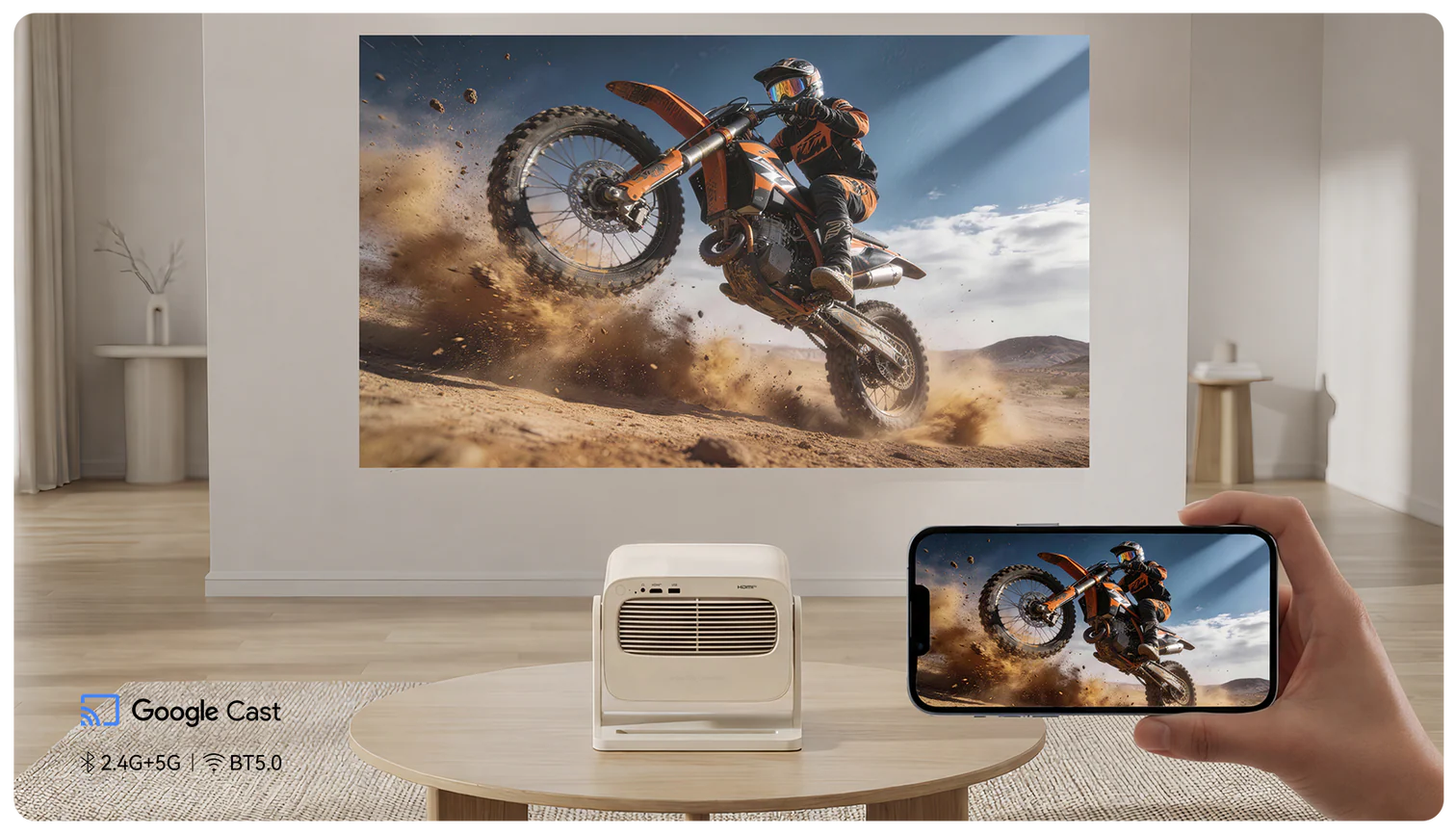 Trải nghiệm màn hình 260 inch cùng máy chiếu Vali 1 Pro