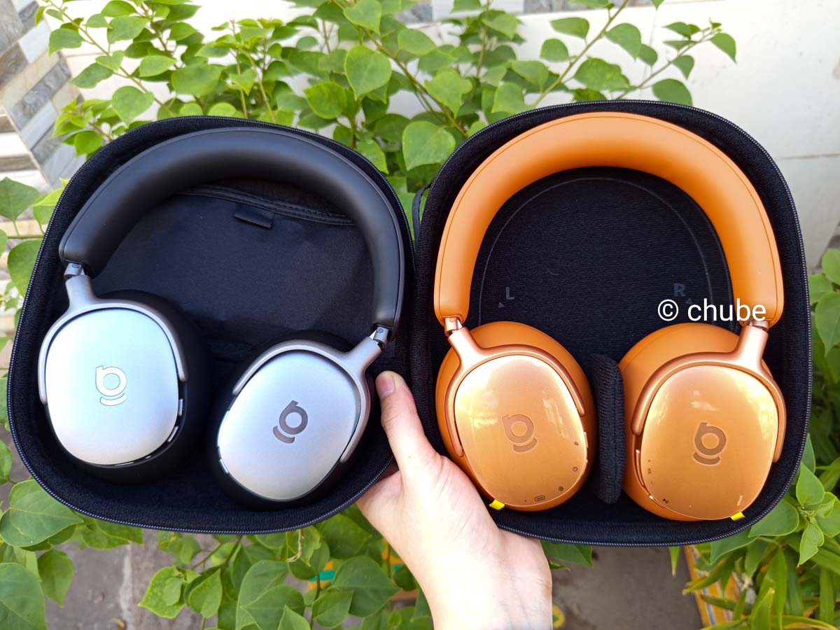 so gang toàn cảnh tai nghe đen và cam của Baseus XH1