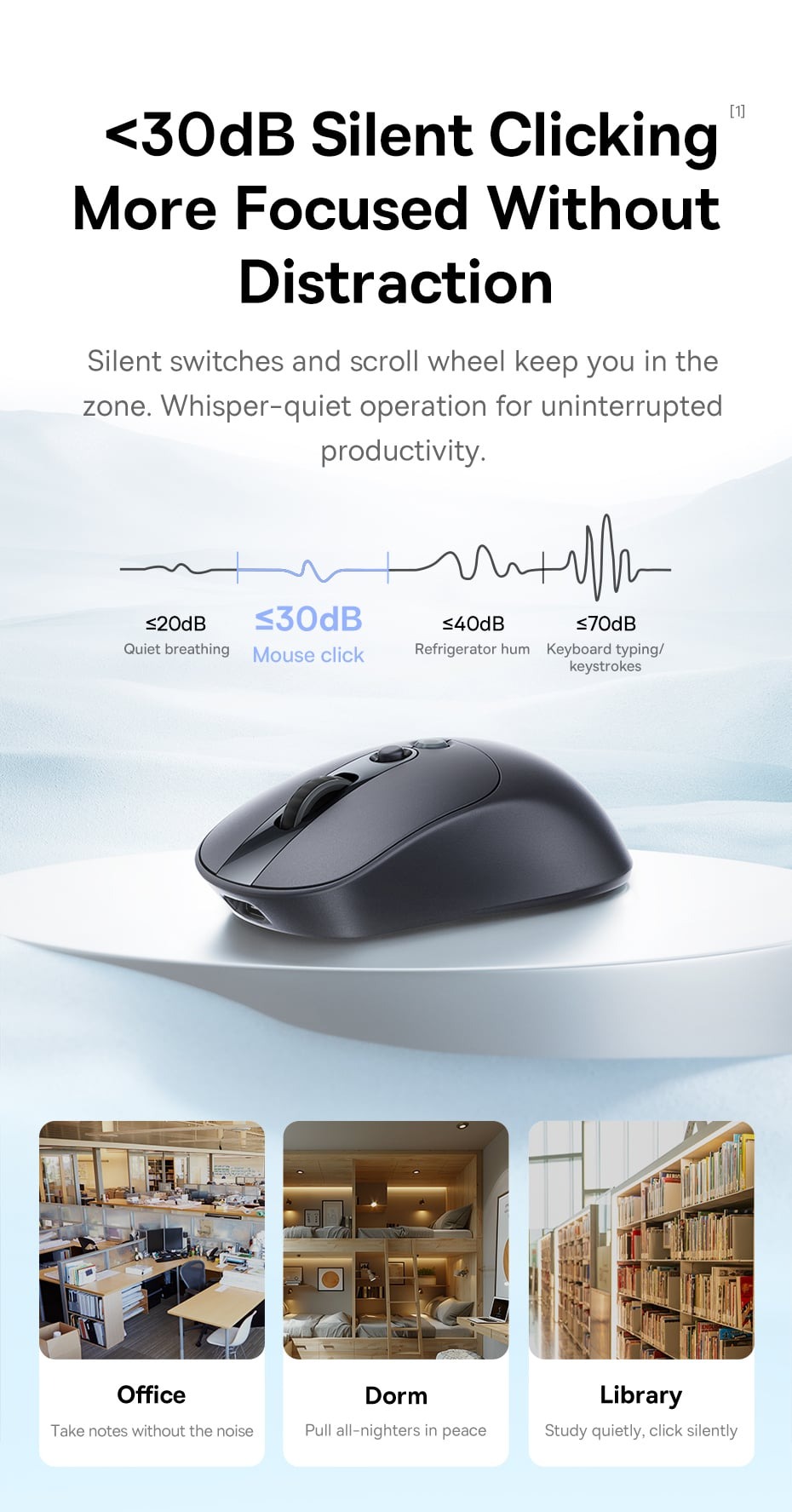 Kết nối Bluetooth và 2.4G trên chuột Baseus