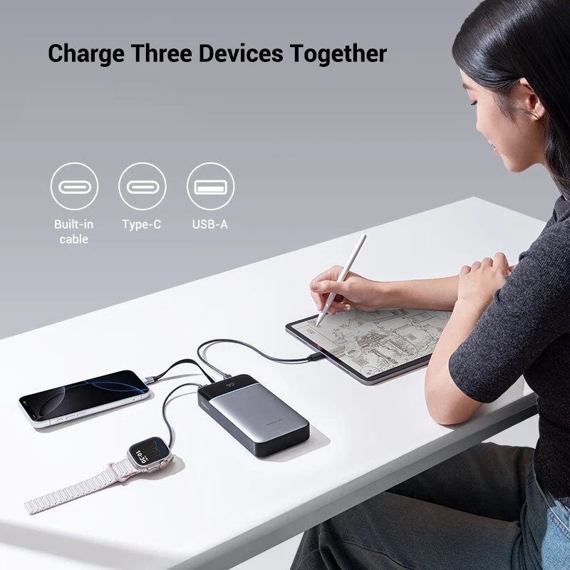 Thông số kỹ thuật in trên thân pin sạc dự phòng Cuktech LPB252N