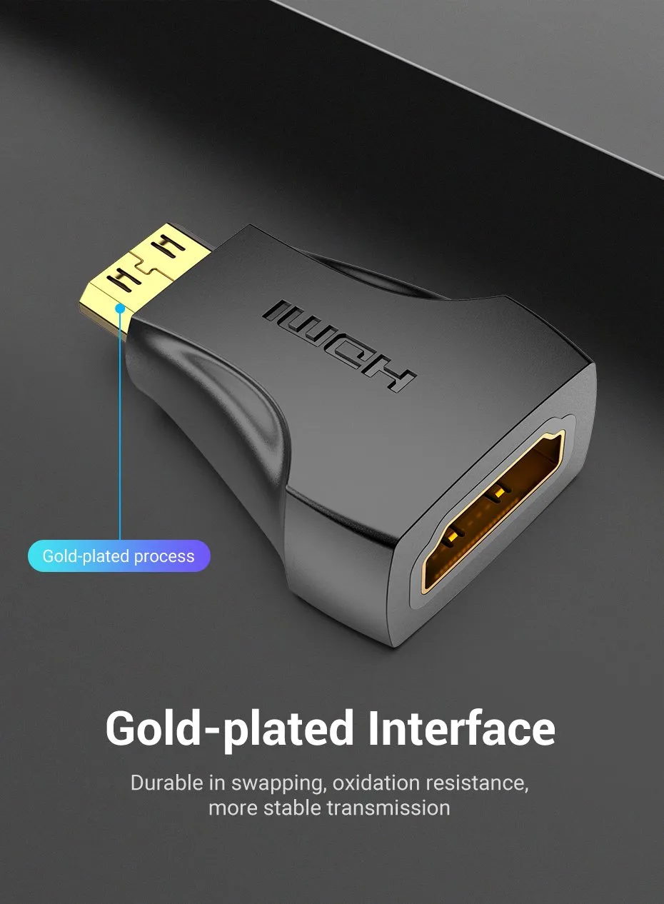 Thiết kế nhỏ gọn của adapter Mini HDMI sang HDMI VENTION AISB0