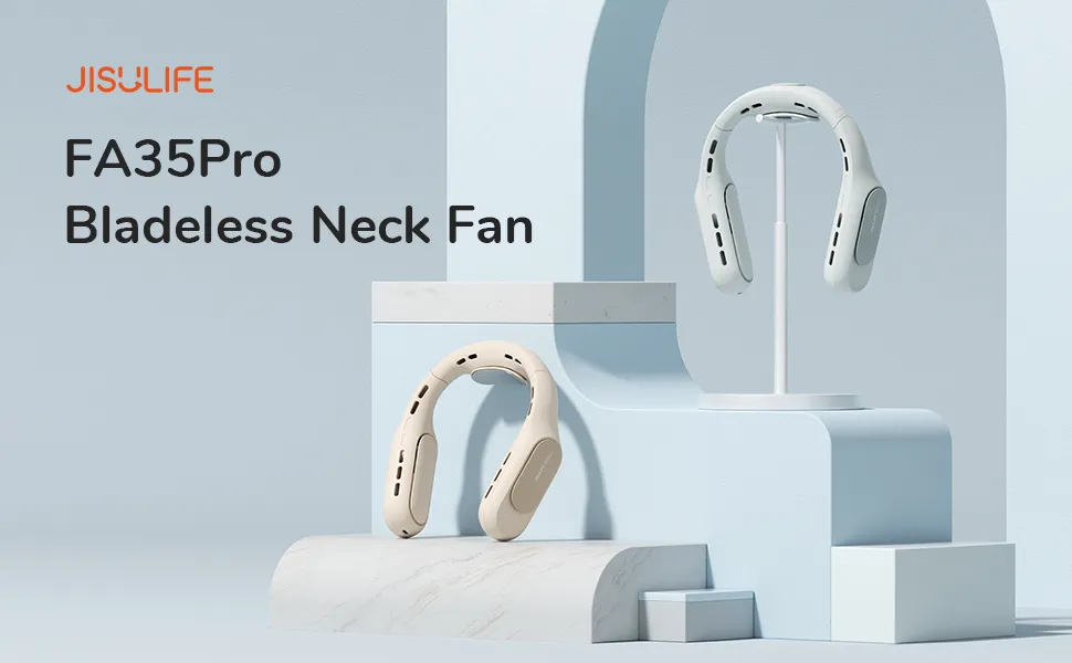 Quạt đeo cổ không cánh cao cấp JISULIFE FA35/FA35 Pro làm mát 360 độ