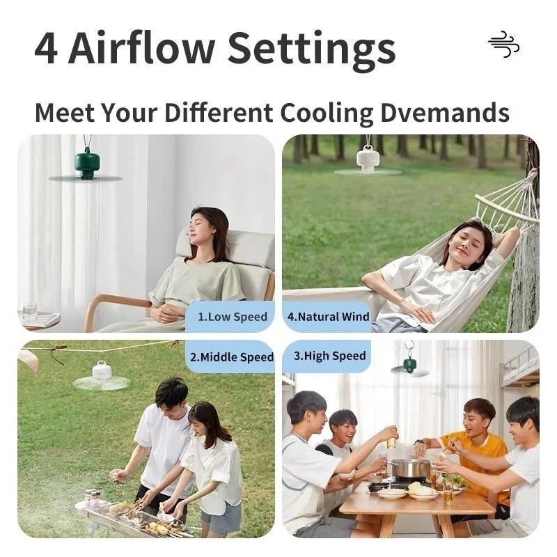 Các chế độ gió của quạt trần mini Jisulife FA16