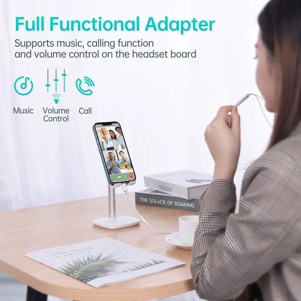 Cáp chuyển Lightning sang Audio AUX 3.5mm Choetech AUX005 cho iPhone - Chụp góc 2