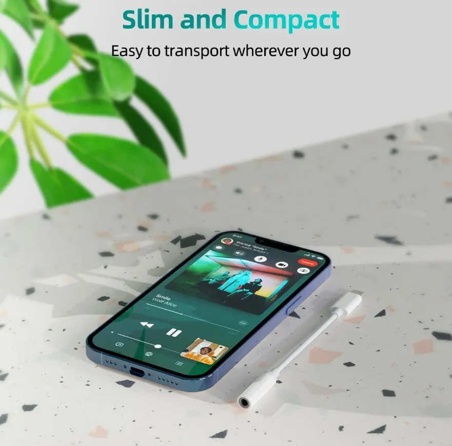 Cáp chuyển Lightning sang Audio AUX 3.5mm Choetech AUX005 cho iPhone - Chụp góc 3
