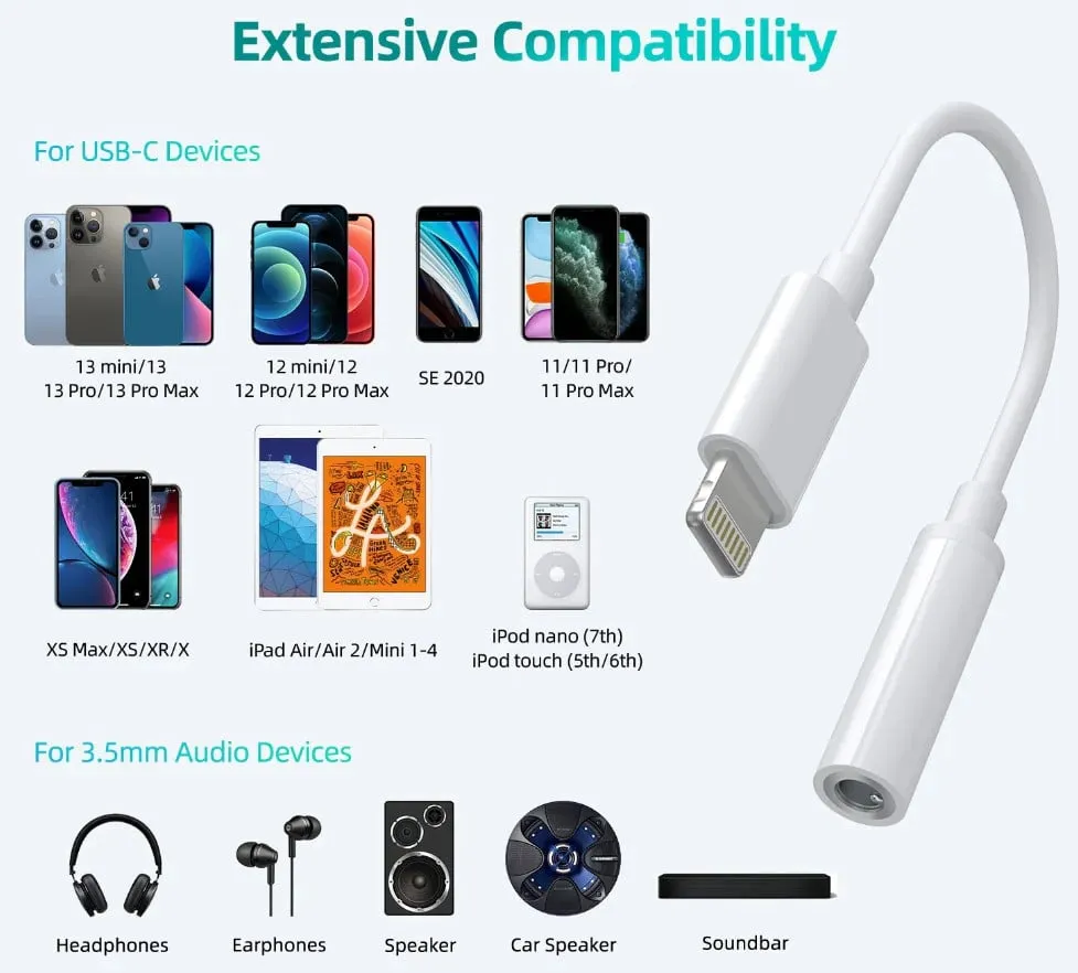 Cáp chuyển Lightning sang Audio AUX 3.5mm Choetech AUX005 cho iPhone - Chụp góc 6