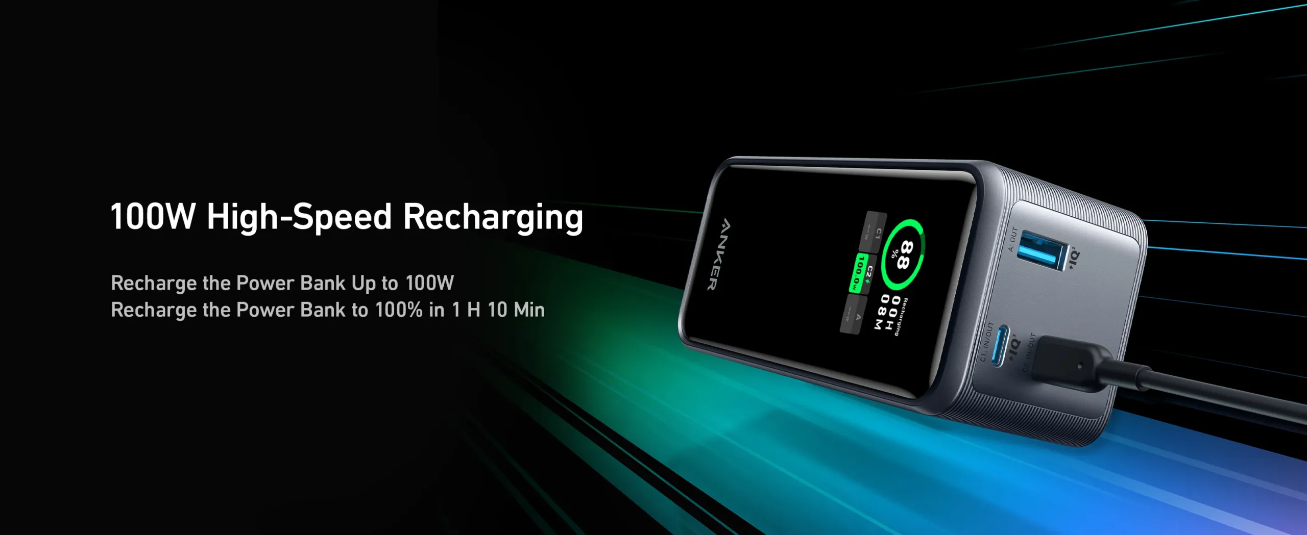 Pin Dự Phòng 200W ANKER GaN Prime A1336 20000mAh 2C1A - Chụp góc 12