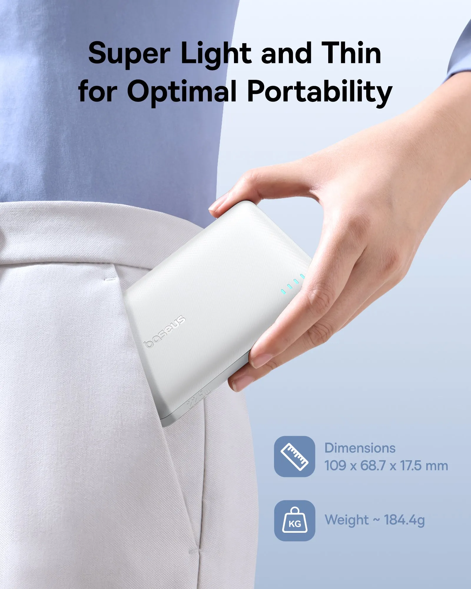 Pin dự phòng Baseus EnerFill FP21 22.5W chính hãng, chất lượng cao