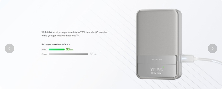 Pin dự phòng nam châm EcoFlow RAPID 10000mAh - Chụp góc 8