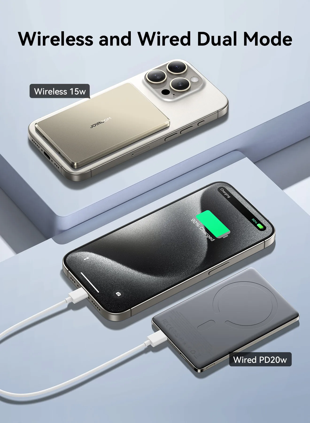 Sạc dự phòng Joyroom PBM08 20W cho iPhone và Samsung - Nhiều màu sắc