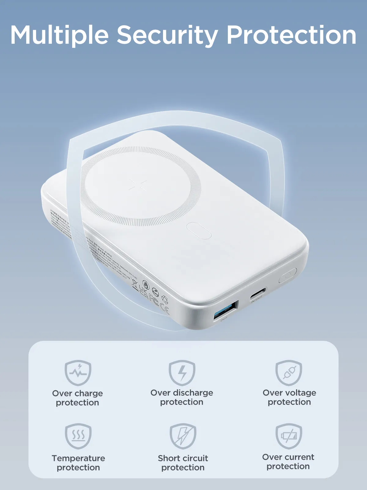 Sạc dự phòng Magsafe 20W Joyroom JR-W020 10000mAh - Cổng sạc đa dạng
