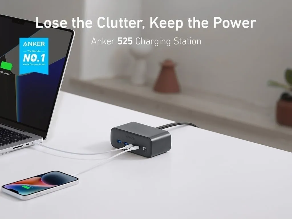 Trạm sạc 7in1 ANKER 525 A91C0 67W - Chụp góc 2