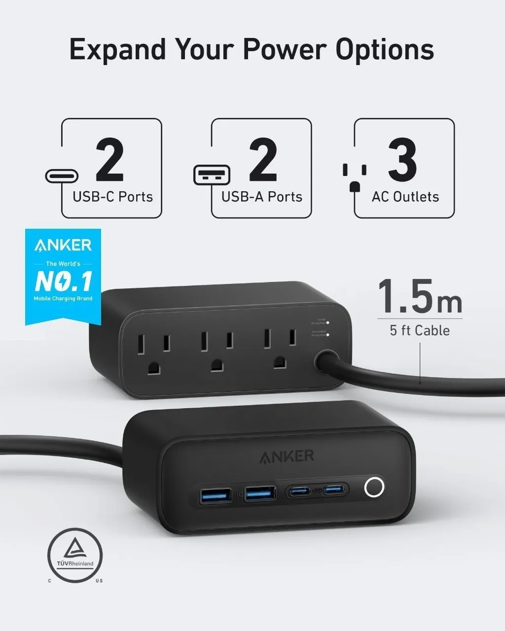 Trạm sạc 7in1 ANKER 525 A91C0 67W - Chụp góc 11