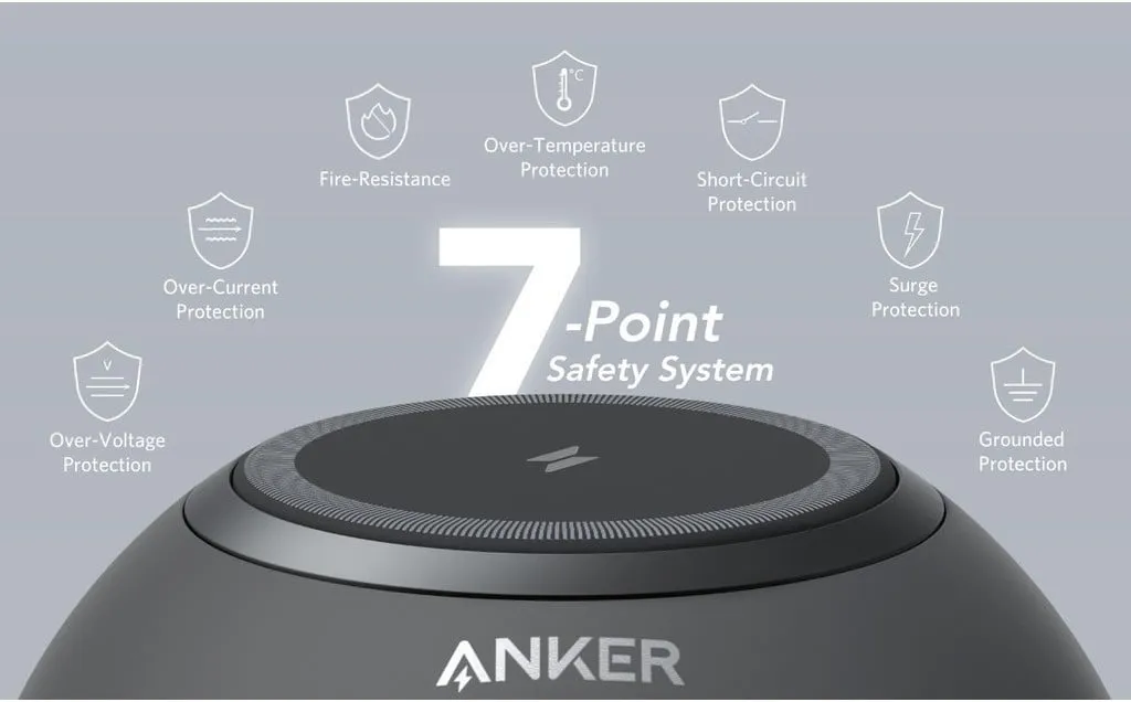 Đế sạc không dây từ tính Anker 637 MagGo A9137 65W góc chụp 7