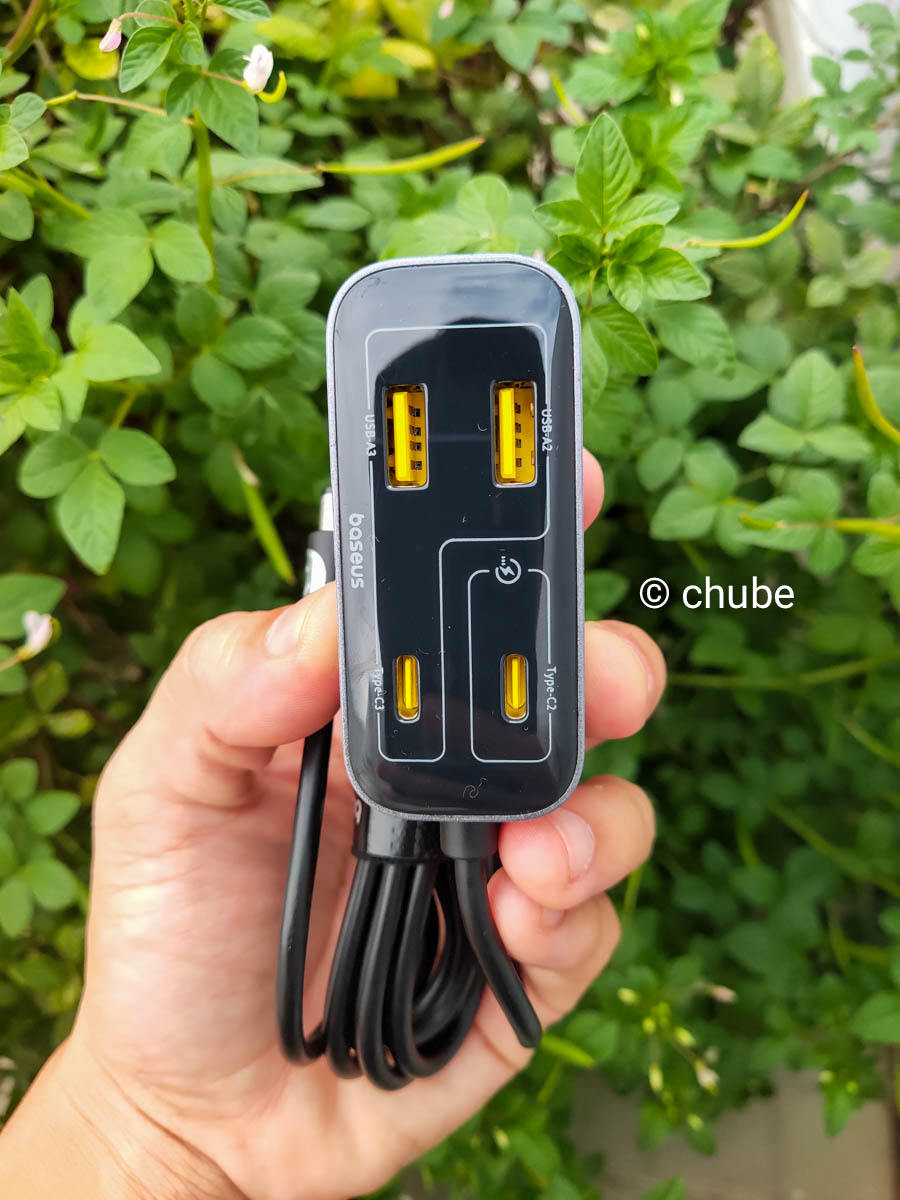 Bộ sạc ô tô nối dài ghế sau Baseus L1 3U3C 110W - Hình 3