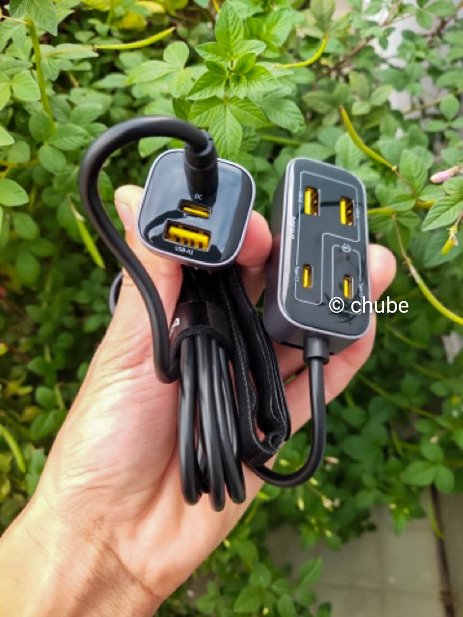Bộ sạc ô tô nối dài ghế sau Baseus L1 3U3C 110W - Hình 4