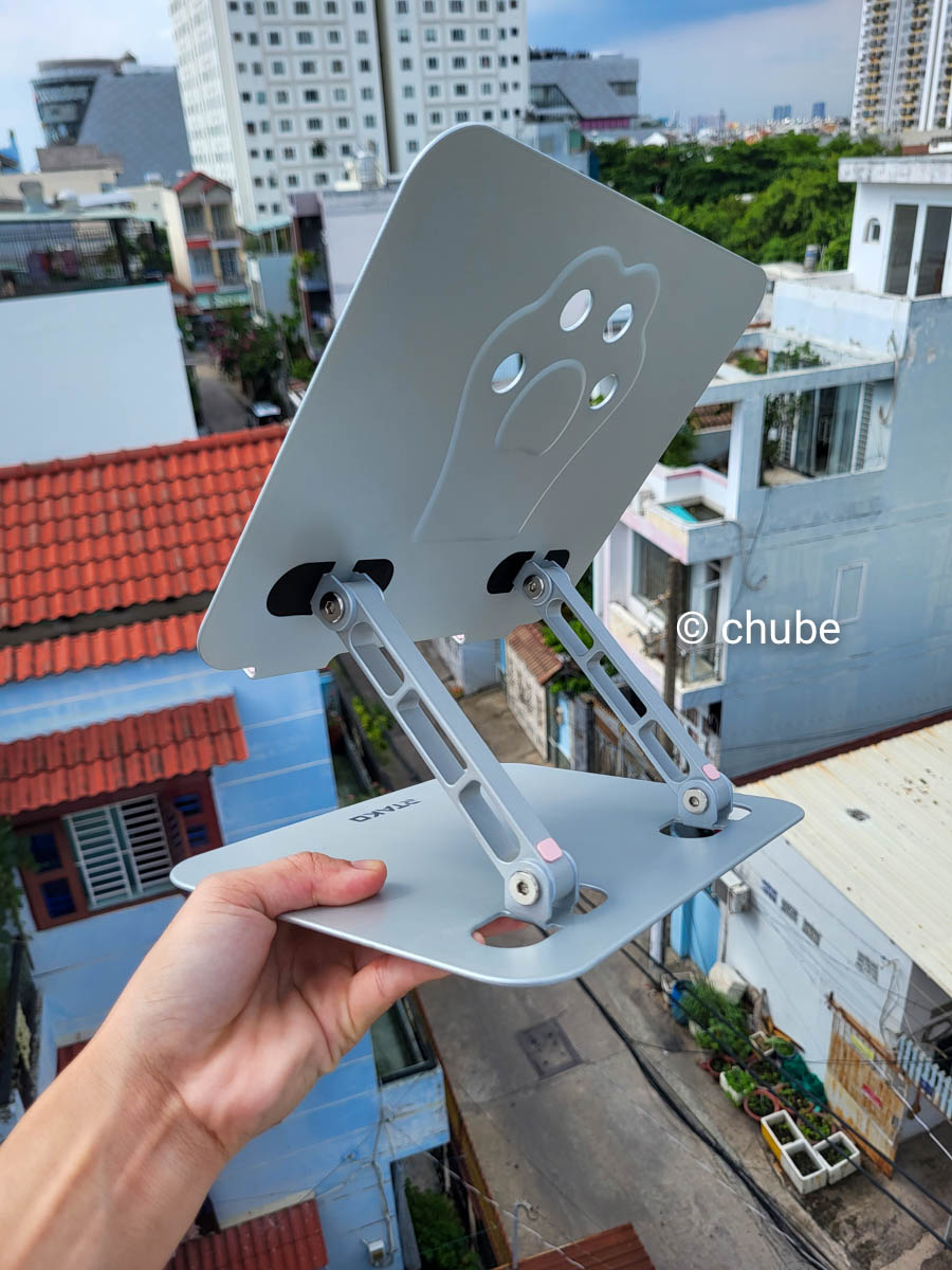 Toàn bộ phụ kiện và cấu trúc gập của giá đỡ laptop Rtako L49 CATS PAW