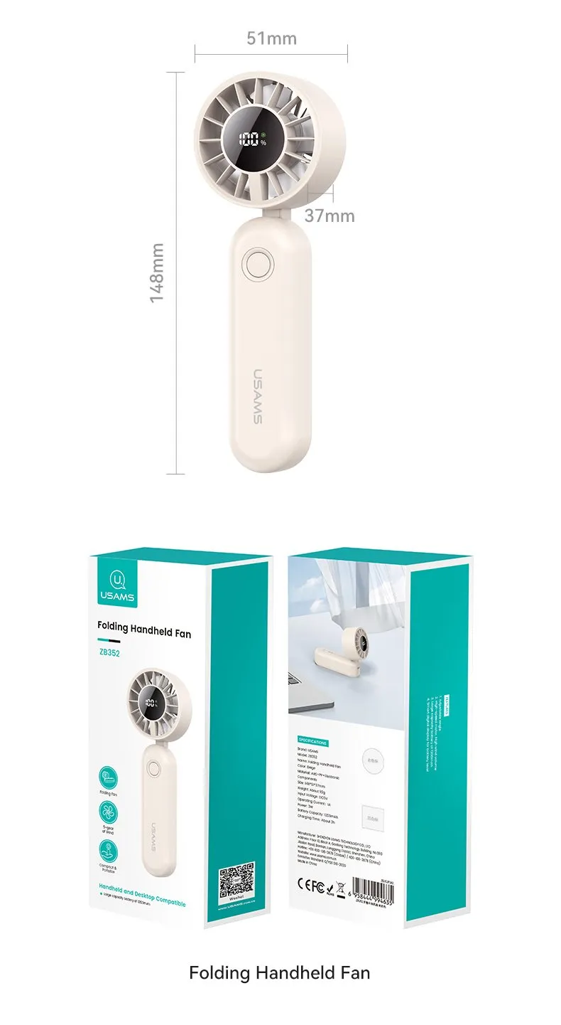 Hộp sản phẩm USAMS ZB352 chính hãng - đầy đủ phụ kiện và hướng dẫn sử dụng