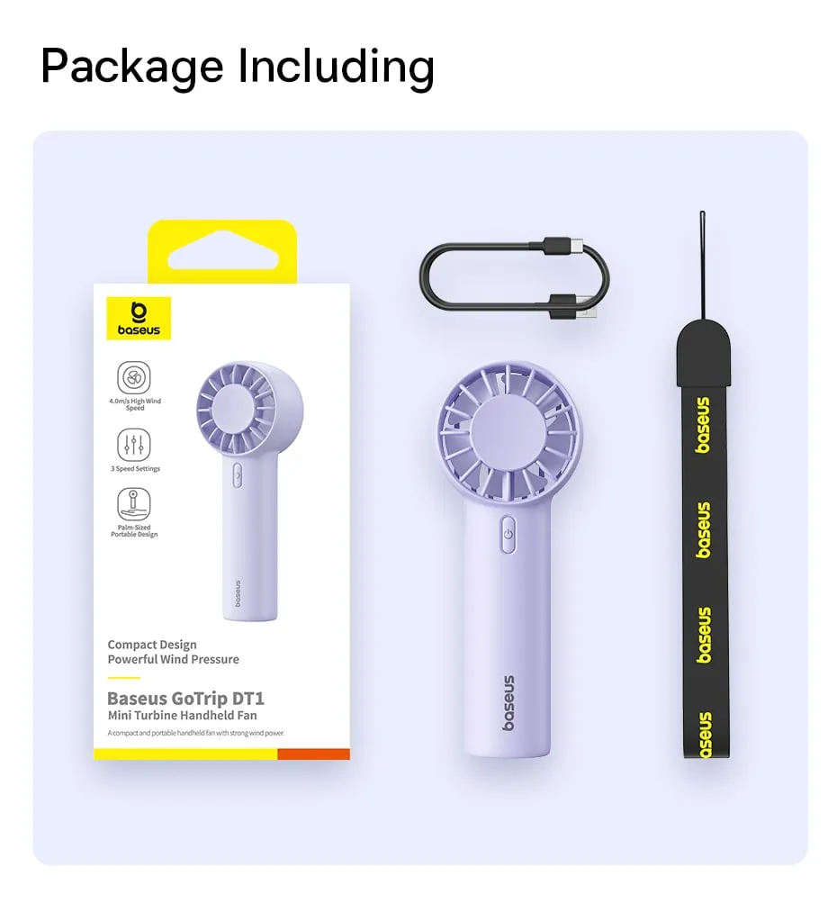 Các phiên bản màu sắc của Quạt Cầm Tay Baseus GoTrip DT1 Mini