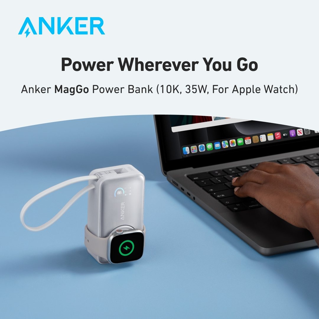 Sạc dự phòng từ tính 35W ANKER Nano A1657 hỗ trợ Apple Watch - Chube 1
