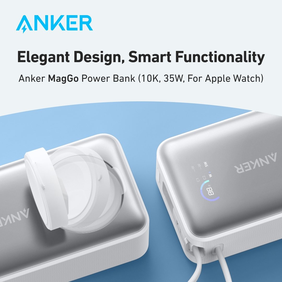 Sạc dự phòng từ tính 35W ANKER Nano A1657 hỗ trợ Apple Watch - Chube 4
