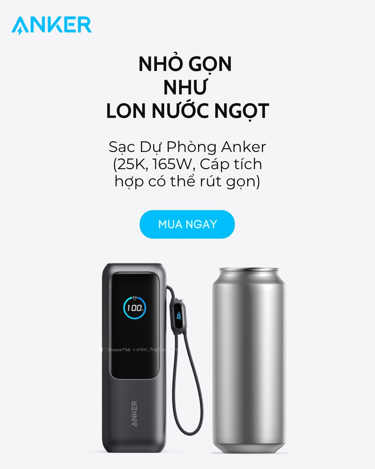 Pin dự phòng ANKER Zolo A1695 165W thiết kế sang trọng