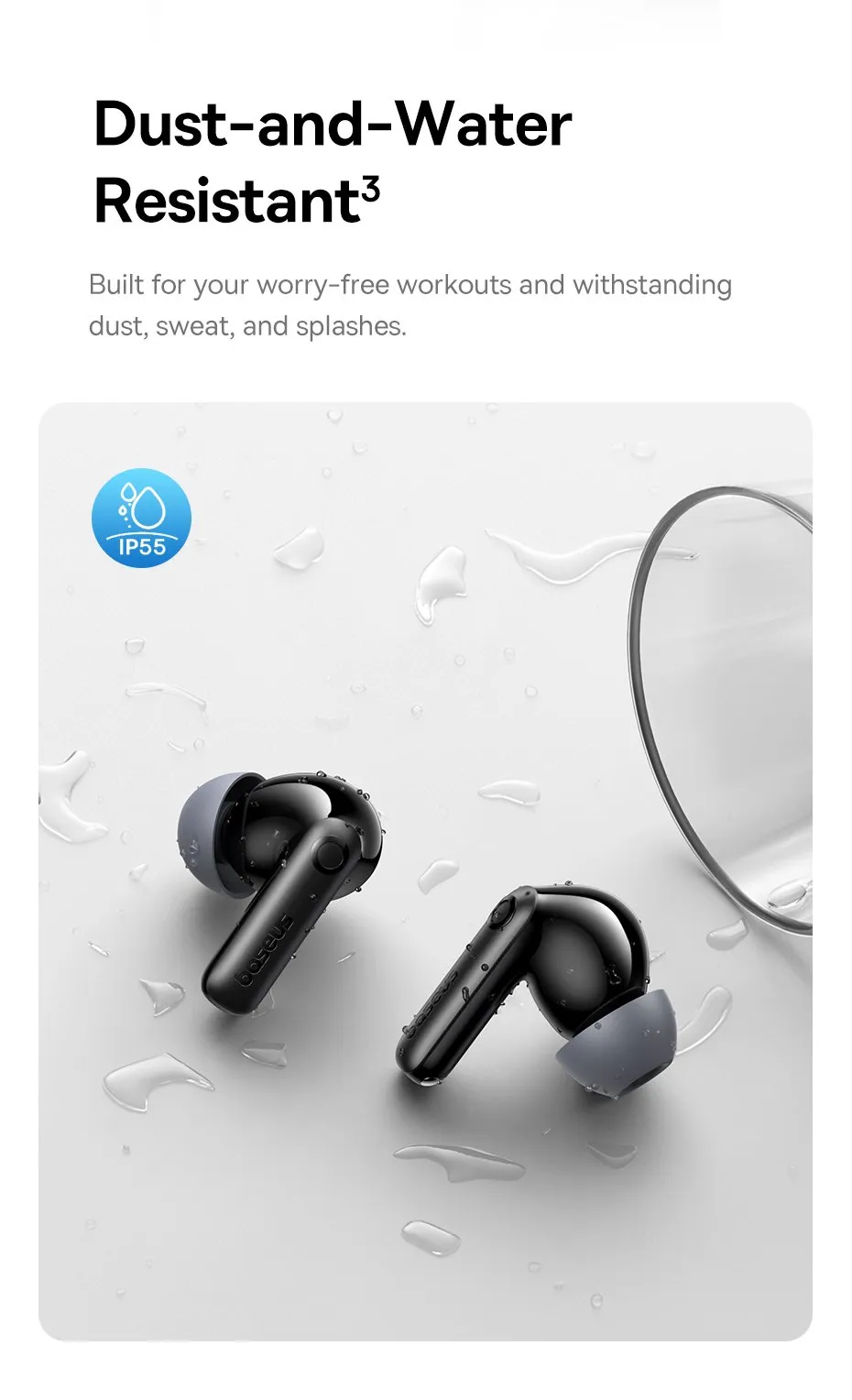 Công nghệ Adaptive ANC khử ồn theo môi trường của Baseus BP1 Pro