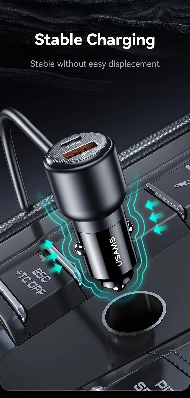 Tẩu sạc USAMS CC213 hỗ trợ sạc nhanh cho Samsung với PPS
