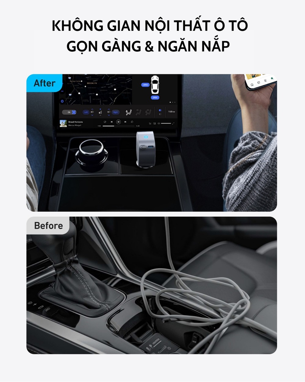 Hộp đựng sản phẩm tẩu sạc ô tô ANKER A2738 75W chính hãng