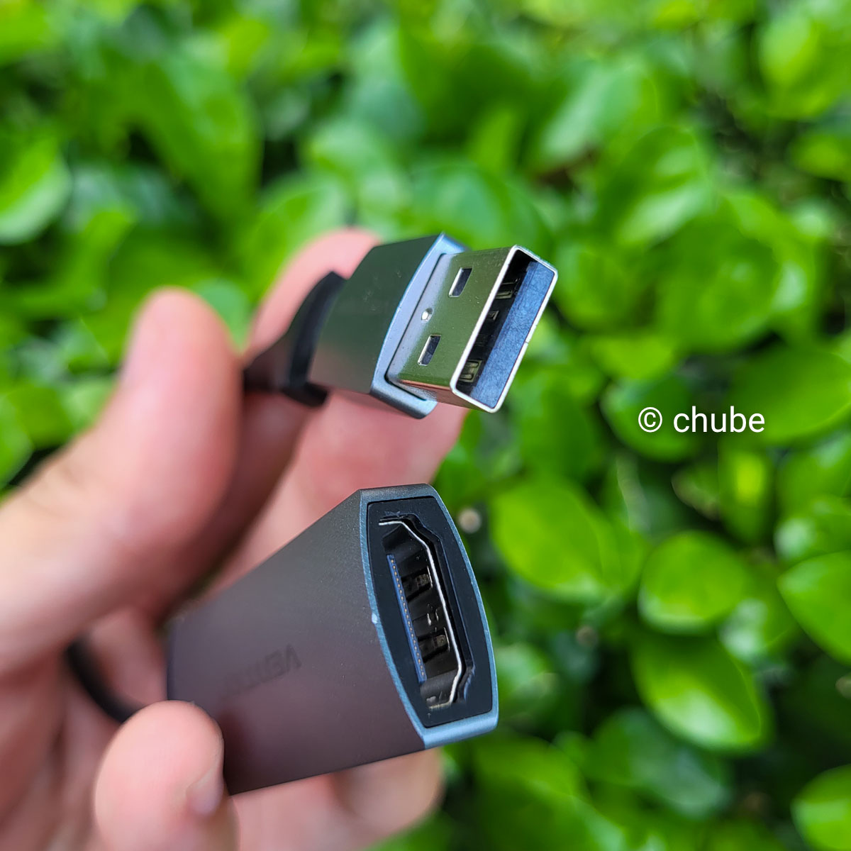 Cáp livestream Vention HDMI A to USB AC Video Capture Card - chụp cận đầu HDMI