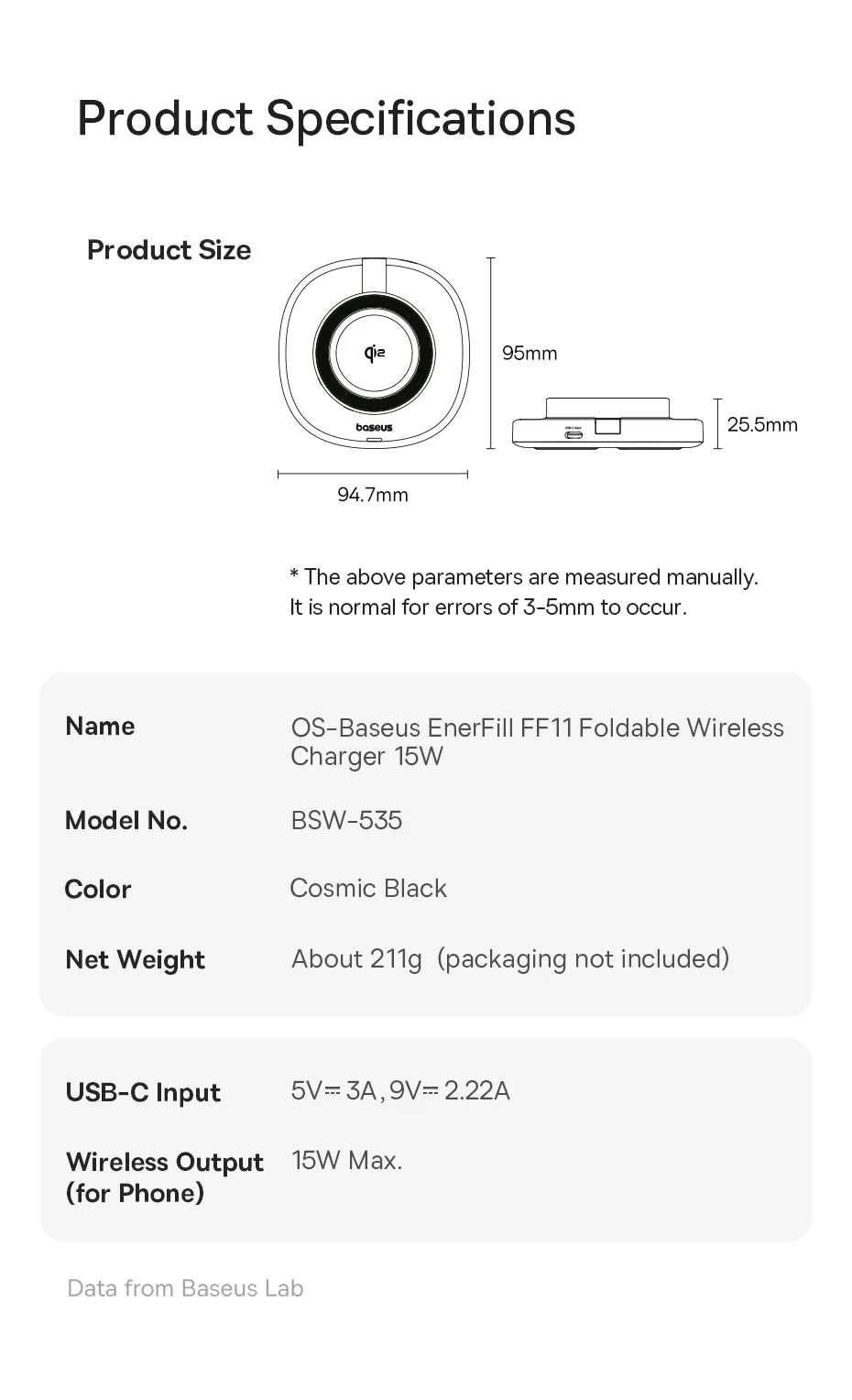 Trọn bộ sản phẩm và hộp đựng của đế sạc Baseus
