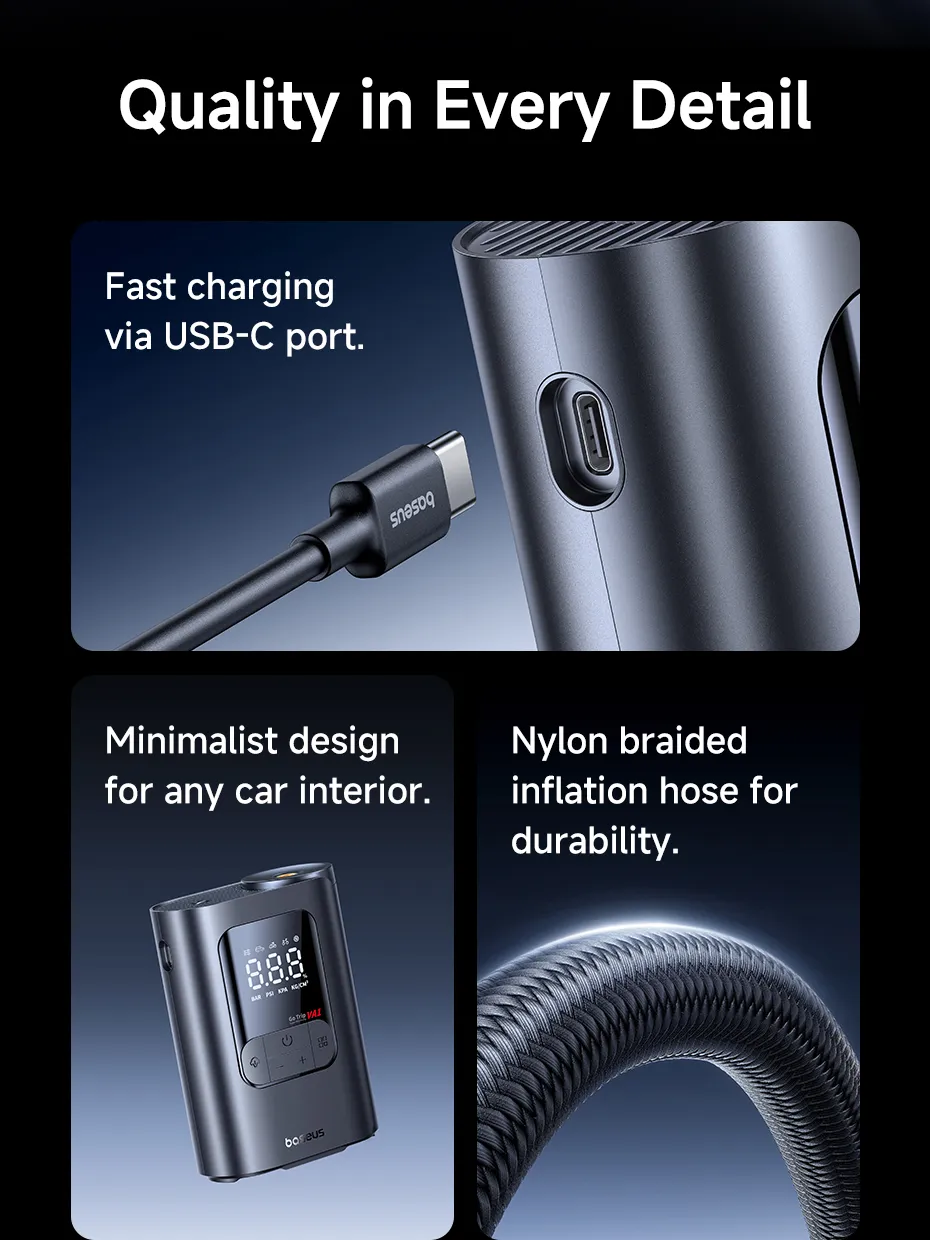 Bơm bóng rổ với máy bơm Baseus GoTrip VA1