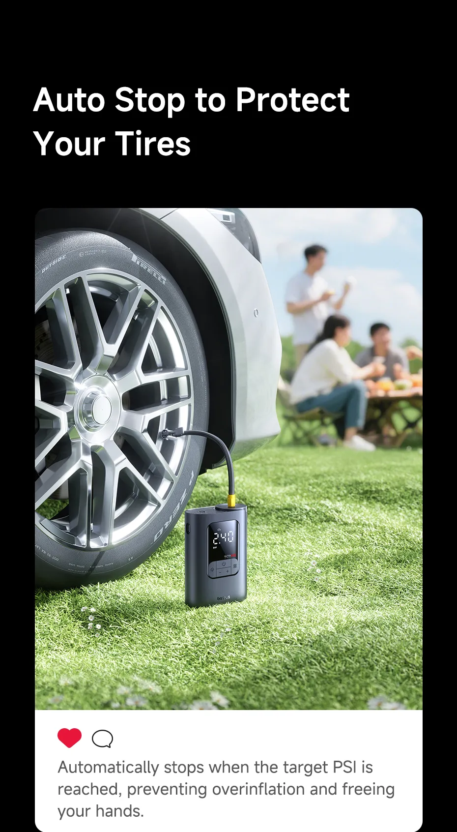 Hướng dẫn sử dụng máy bơm lốp ô tô Baseus GoTrip VA1