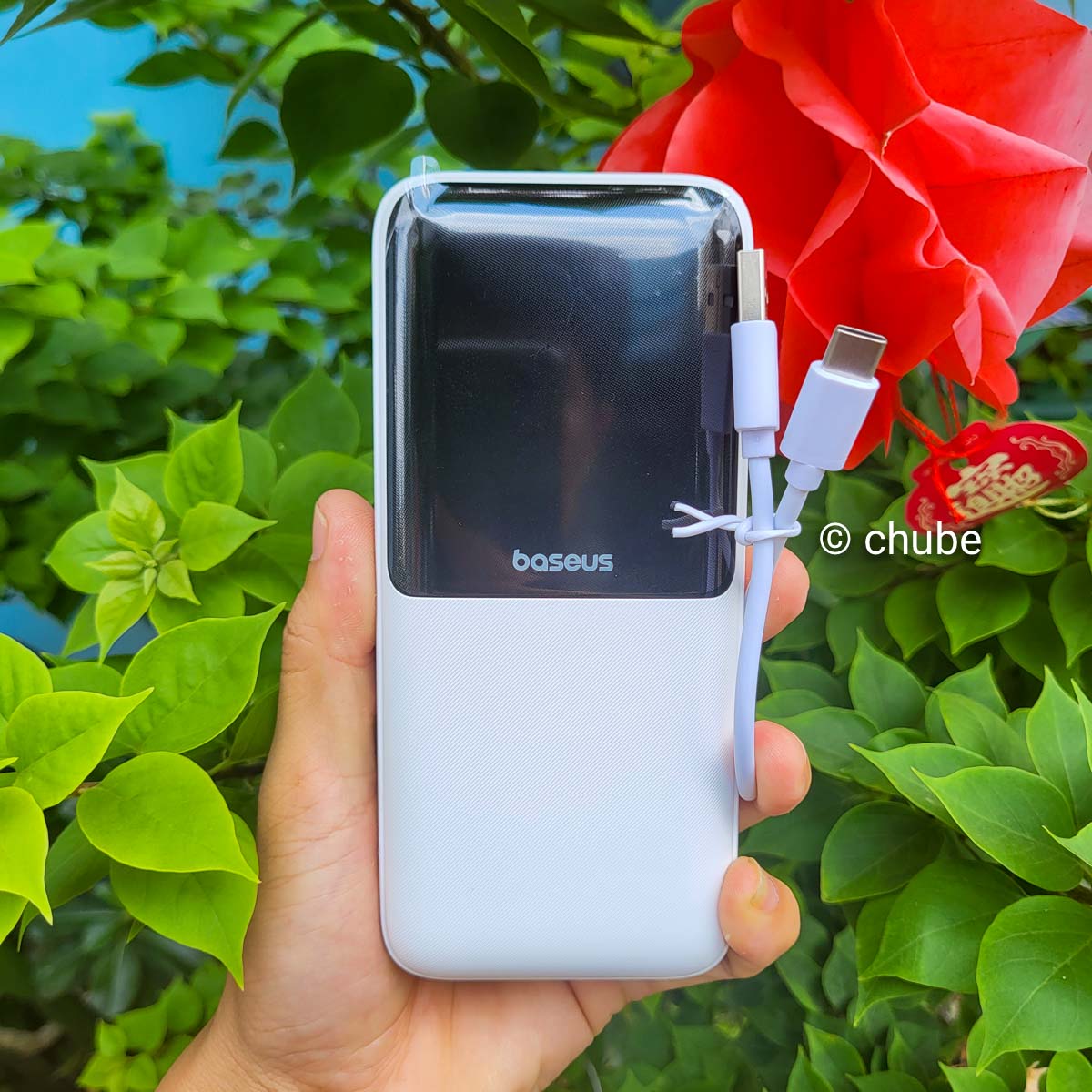 Pin sạc dự phòng Baseus 20000mAh 22.5W tích hợp cáp sạc tiện lợi