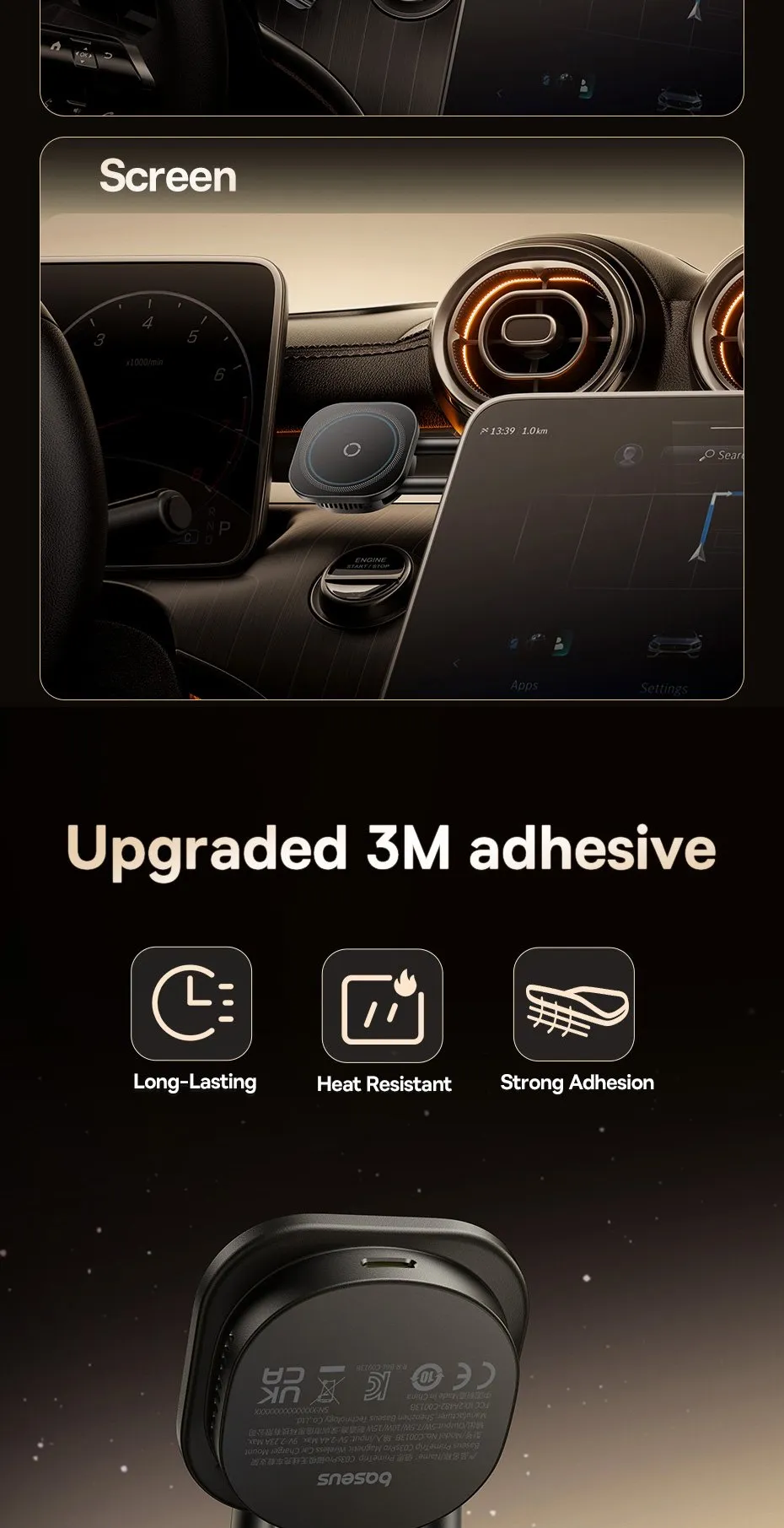 Giá đỡ điện thoại ô tô Baseus PrimeTrip C03s Pro - góc chụp ngang