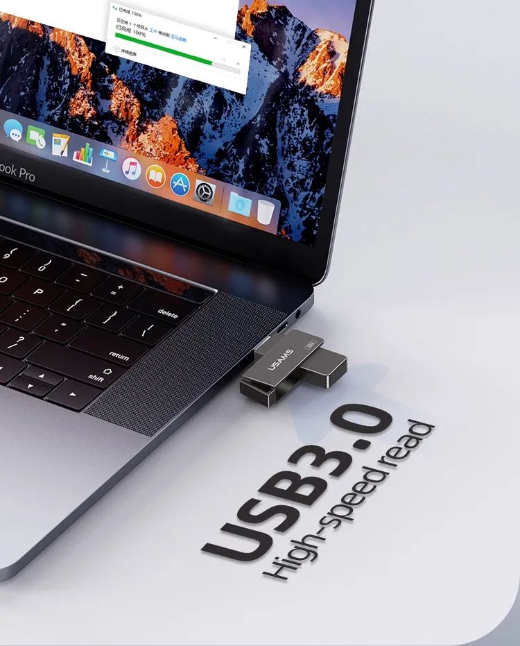 USB lưu trữ di động USAMS ZB195 nhỏ gọn trong lòng bàn tay