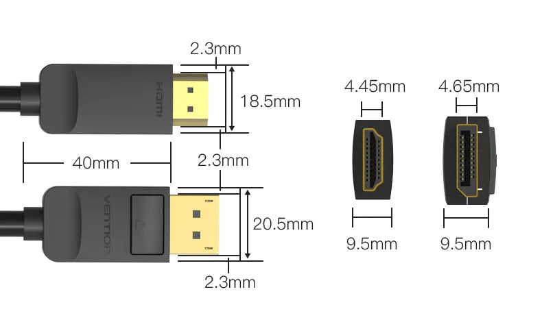 Bao bì đóng gói của cáp chuyển DisplayPort VENTION