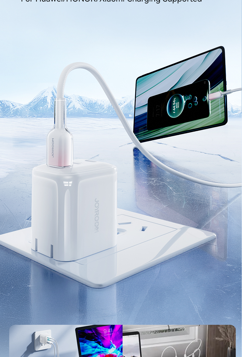 Adapter sạc đa năng Joyroom TGC14 tương thích iPhone và Samsung