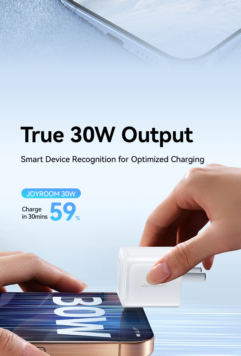 Hiệu suất sạc mạnh mẽ của củ sạc Joyroom 30W