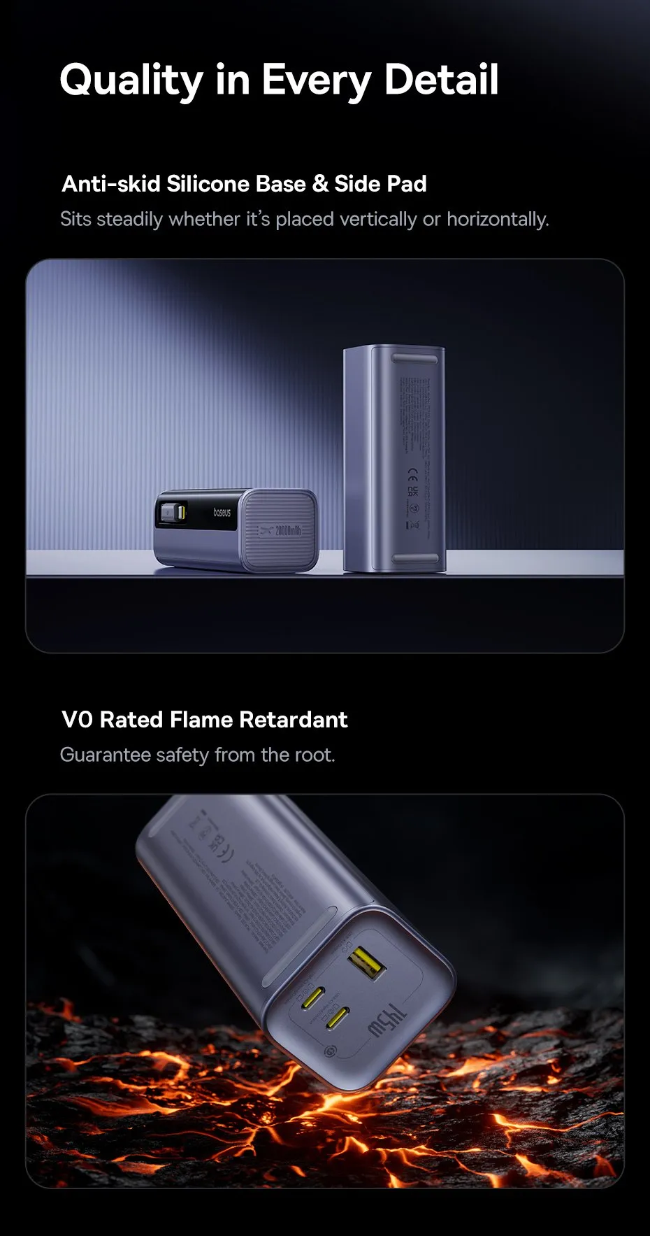 Pin dự phòng Baseus EnerGeek GR11 màu titan sang trọng