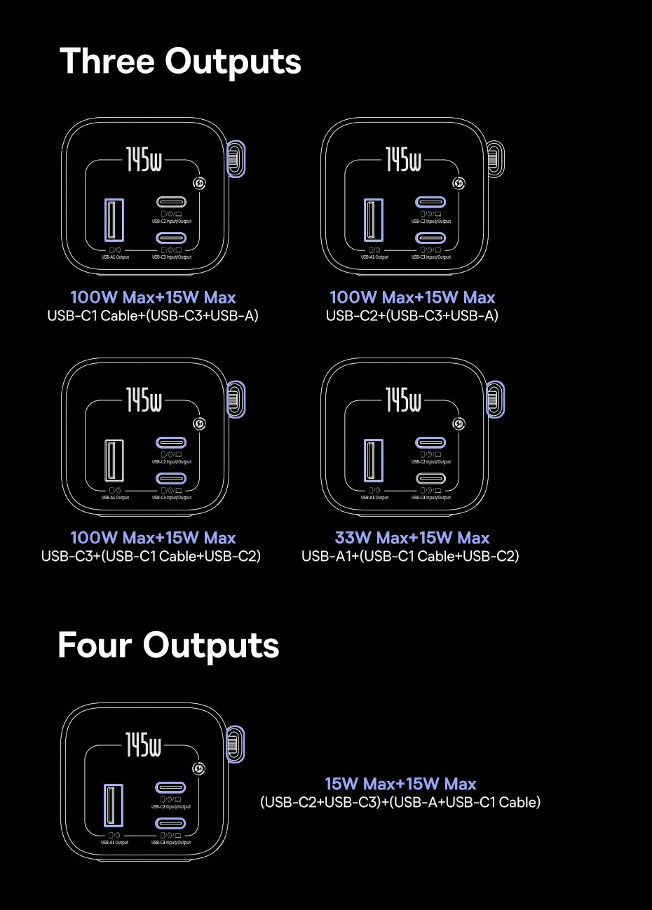 Chi tiết thông số kỹ thuật của pin sạc dự phòng Baseus EnerGeek GR11 145W