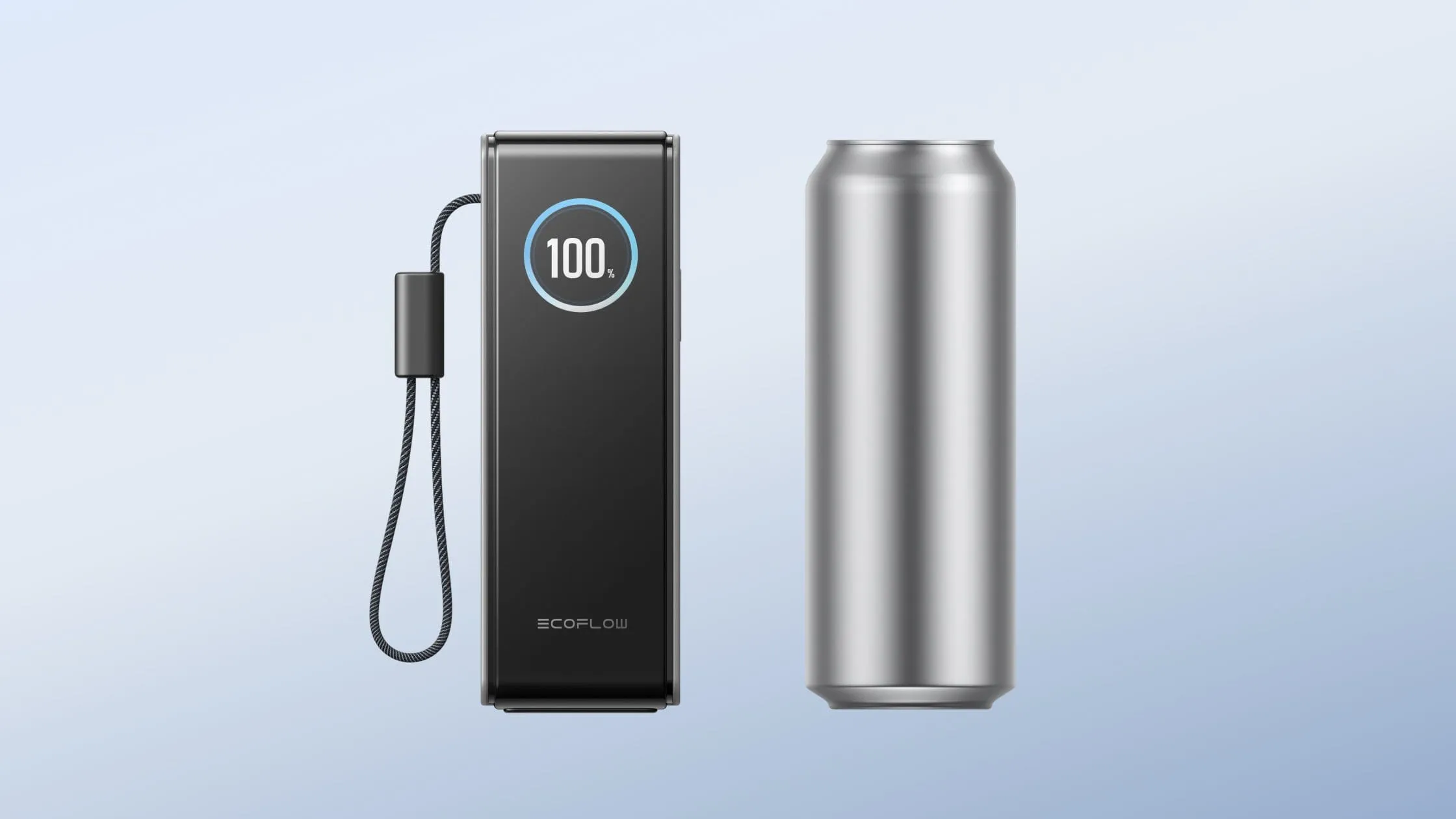 Cận cảnh các cổng sạc trên pin dự phòng EcoFlow RAPID, bao gồm USB-C và USB-A