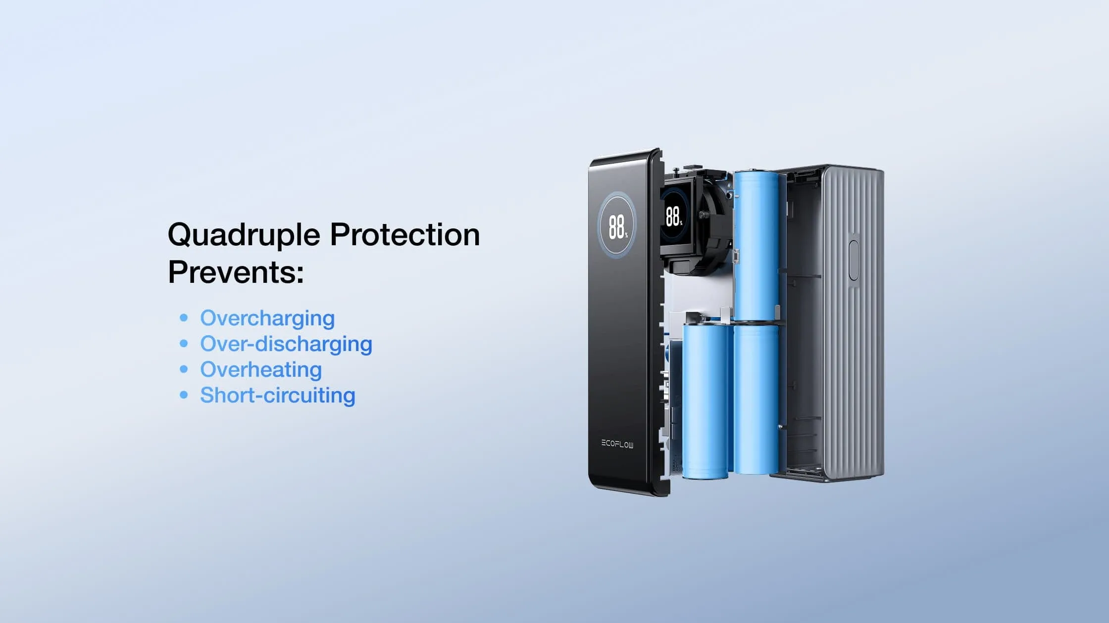 Thiết kế nhỏ gọn của pin EcoFlow RAPID, dễ dàng mang theo khi di chuyển