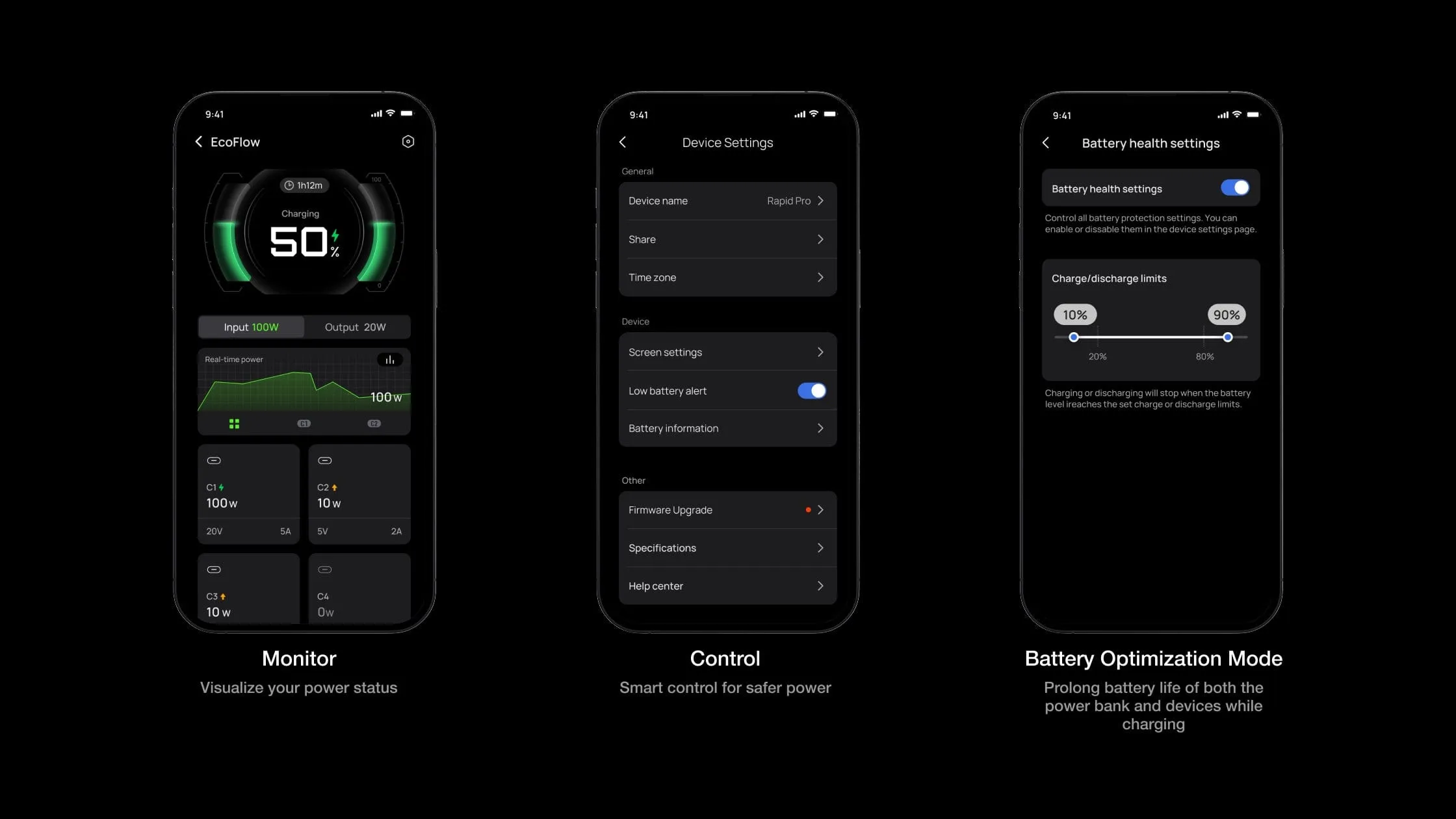 Cáp sạc USB-C 100W tích hợp có thể thu gọn của EcoFlow RAPID Pro
