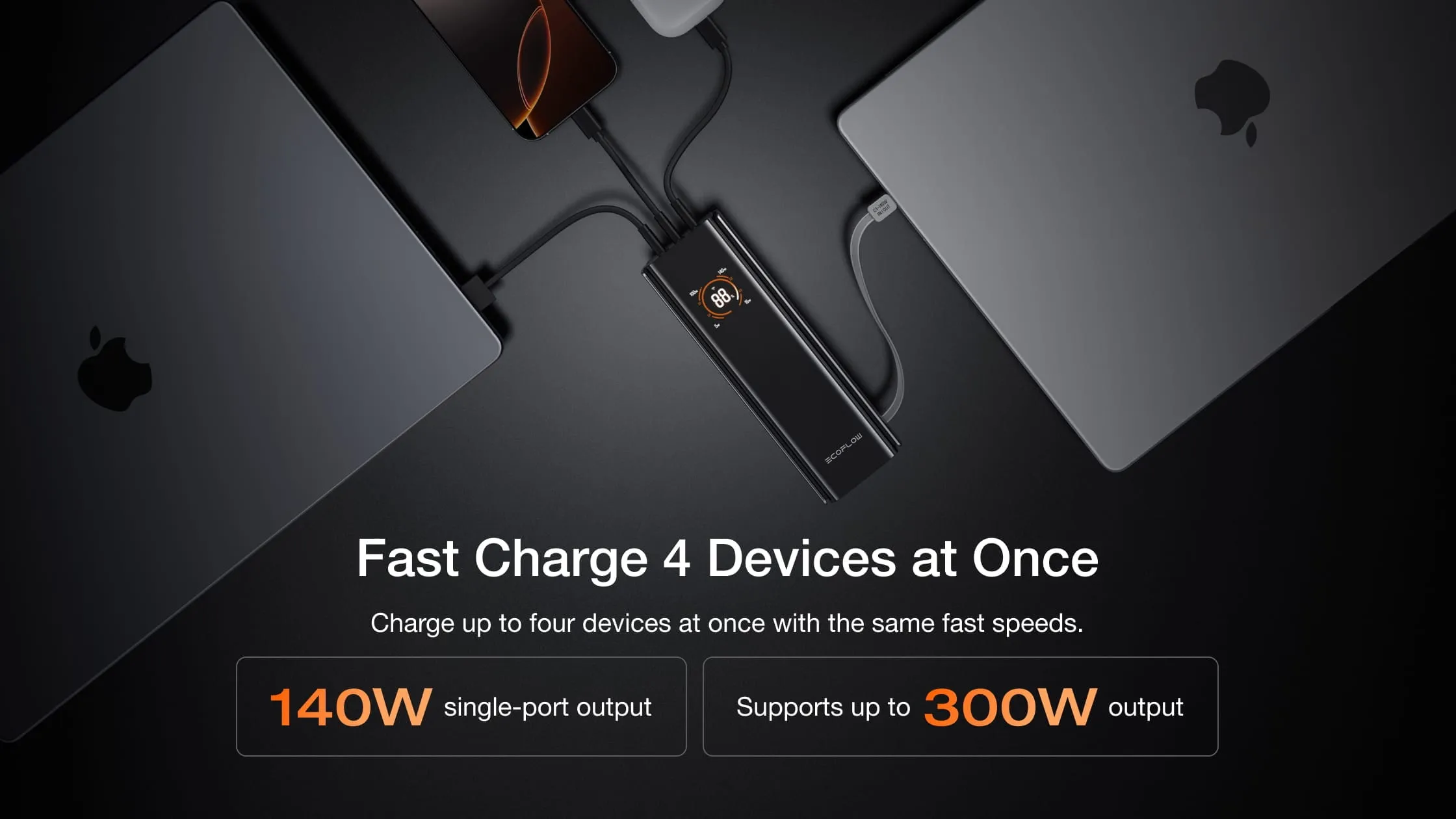 Sạc dự phòng EcoFlow RAPID Pro với cáp USB-C tích hợp tiện lợi