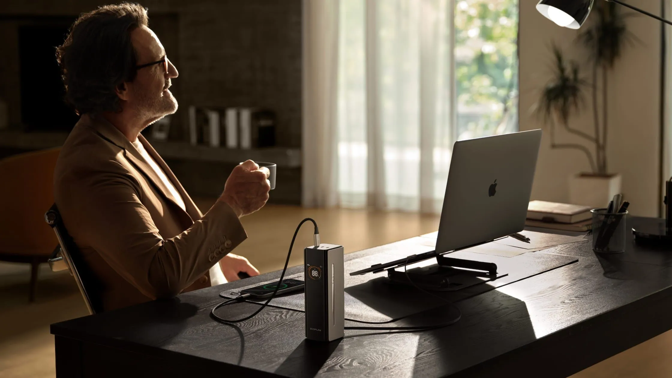 Biểu đồ phân chia công suất khi sạc bốn cổng cùng lúc