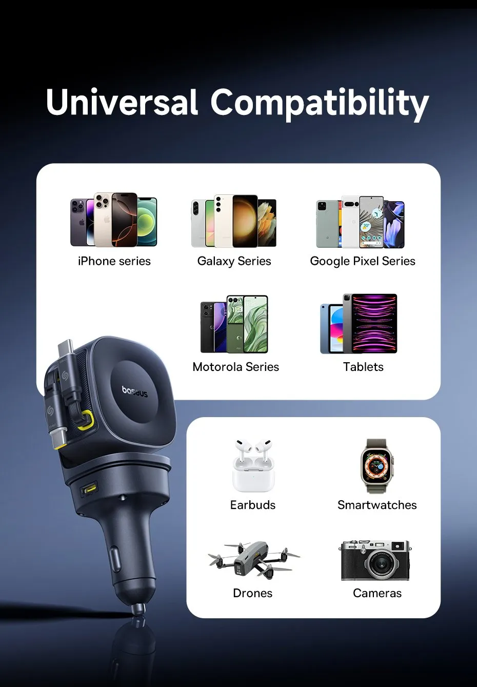 Hướng dẫn sử dụng các cổng sạc trên Baseus PrimeTrip VR2 Max 60W